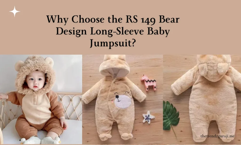 RS 149 Bear Design Long-Sleeve Baby Jumpsuit Thespark Shop